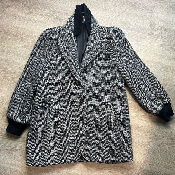 INTERNATIONAL SCENE | Vintage Marled Winter Coat Size Medium Yugoslavia - Picture 1 of 9